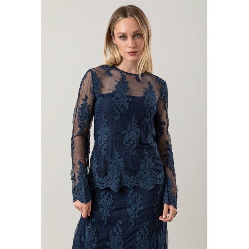Blusa Agata Blu Notte
