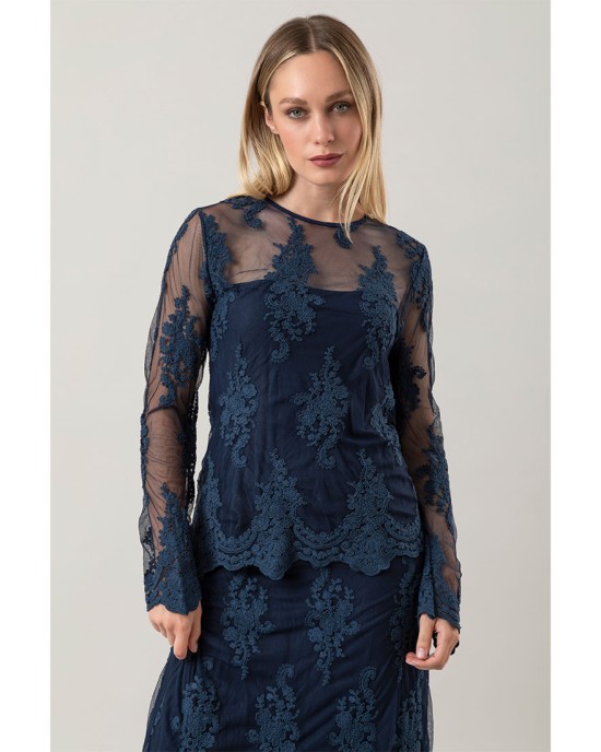 Blusa Agata Blu Notte