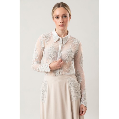 Camicia Fleurette Argilla