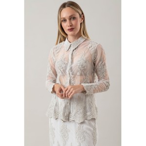 Camicia Fleurette Argilla