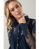 Camicia Fleurette Blu Notte
