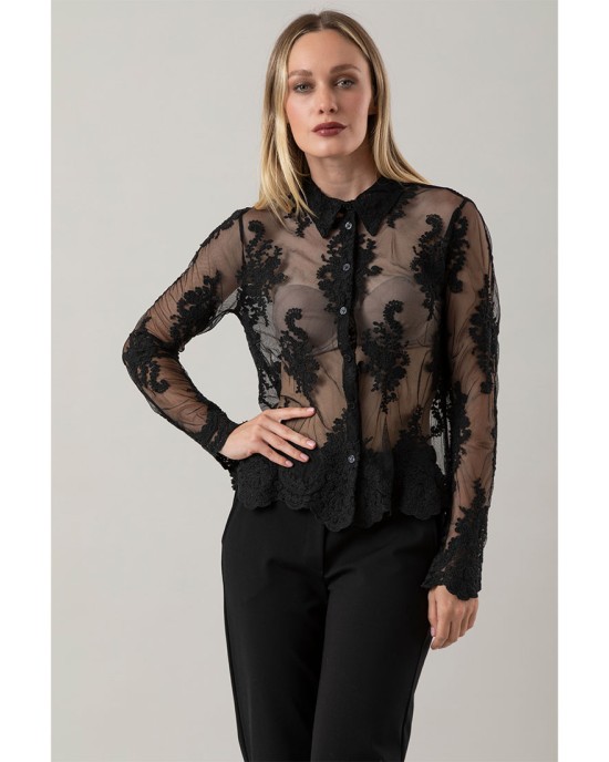 Camicia Fleurette Nero
