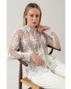 Camicia Fleurette Vintage Fango