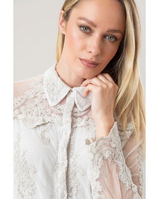 Camicia Over Parisienne Argilla
