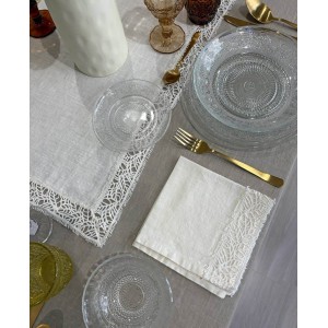 CHEZ MOI Tovaglia Pizzo Origami Mousse 150 x 270 cm