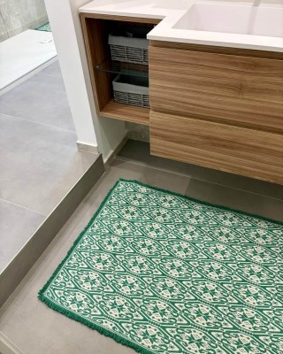 Tappeto Gancios Verde Smeraldo 65x165 cm