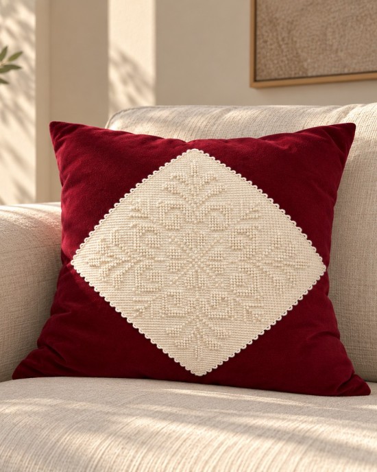 Cuscino Velvet Pistoccu Burgundy